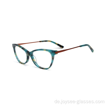 Full Rim Classic weibliche Katze Augen Acetat Brillenrahmen Brillen mit Brillen